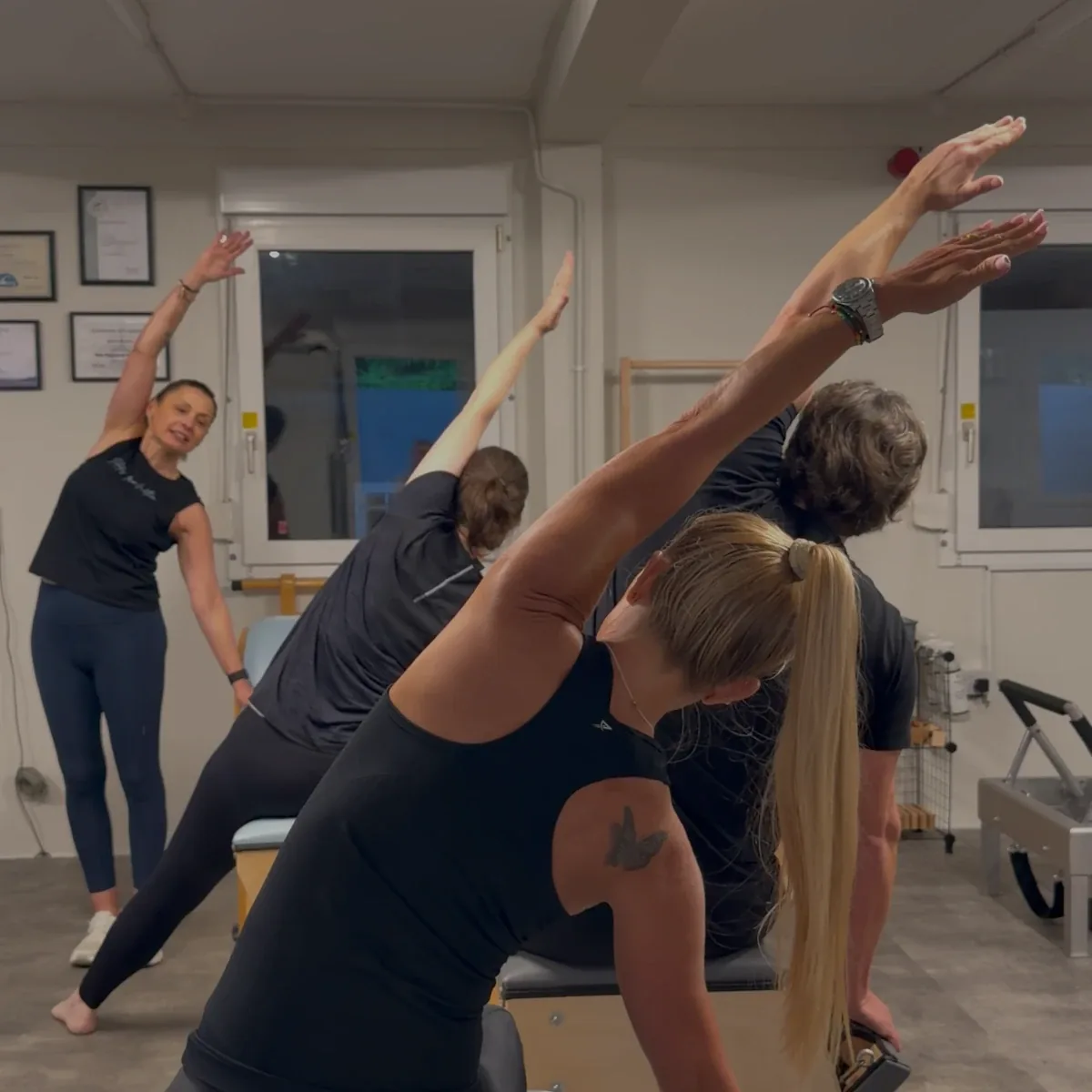 A small-group classical Pilates class at Pilates From Within, Haslemere